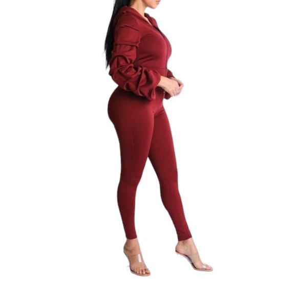 Women's Pinched Sleeves Zipper Front Hoodie Jumpsuit
New - Picture 5 of 6